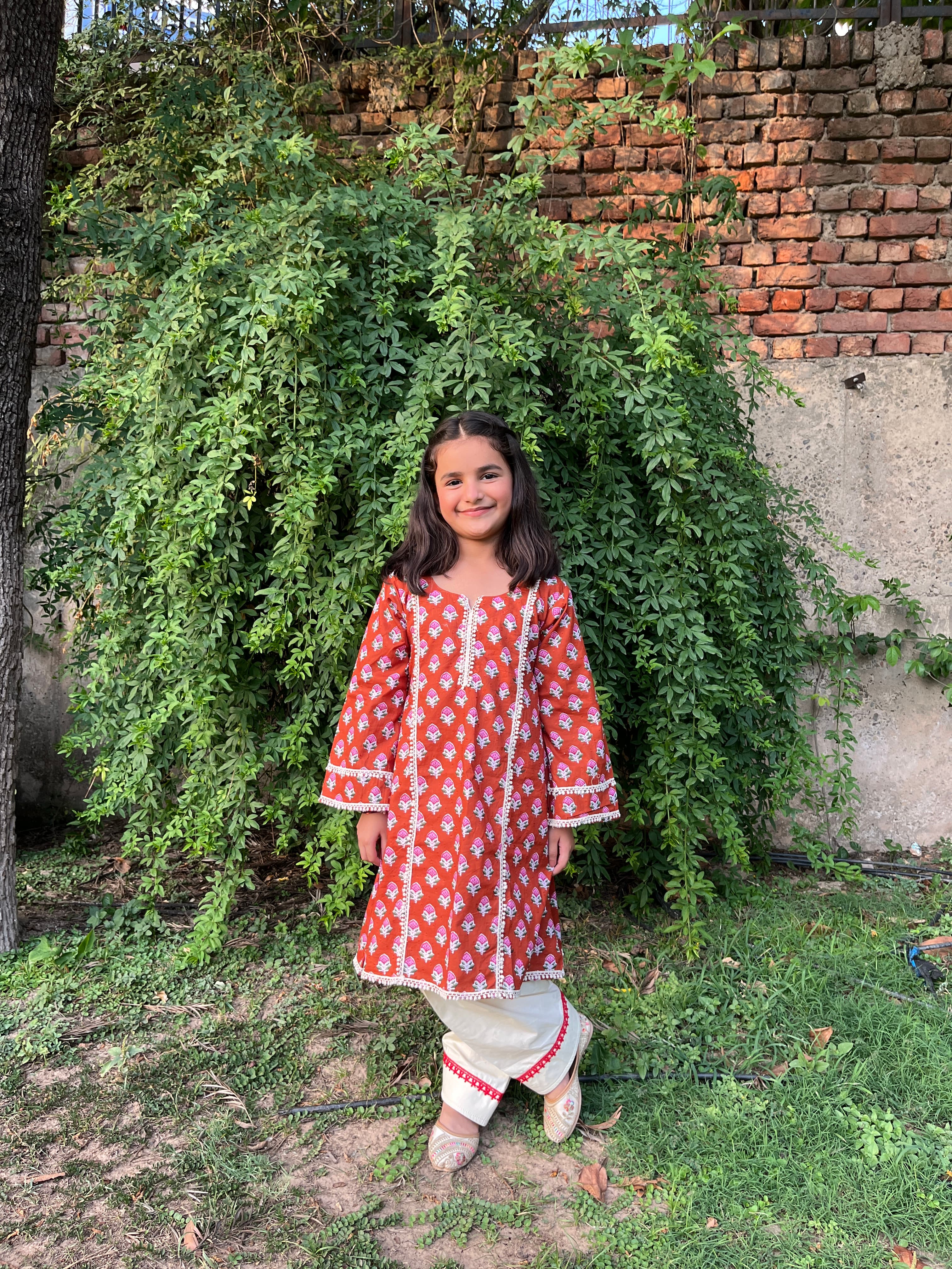 Laalima – Kids Cotton Kurta & Farshi Salwar Set